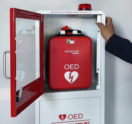 Trakya Üniversitesi’nde yerleşkelere ani kalp durmalarına karşı OED cihazı yerleştirildi