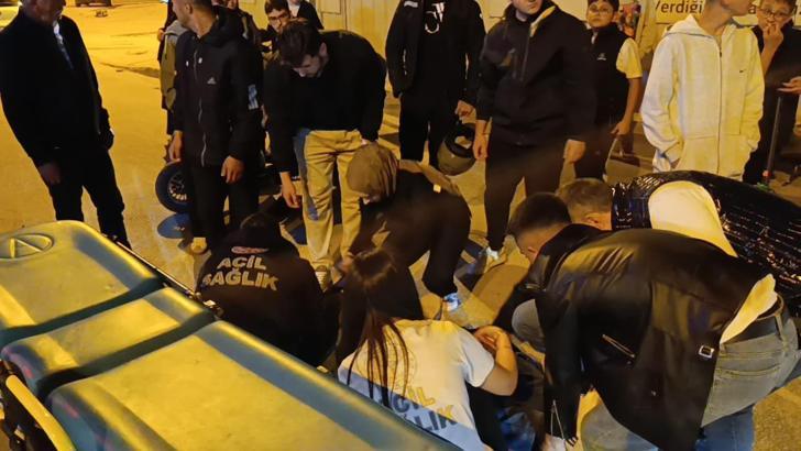 Otomobilin çarptığı motosikletli yaralandı