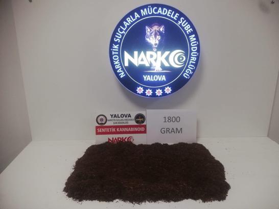 Yalova'da 1 kilo 800 gram sentetik uyuşturucu ele geçirildi
