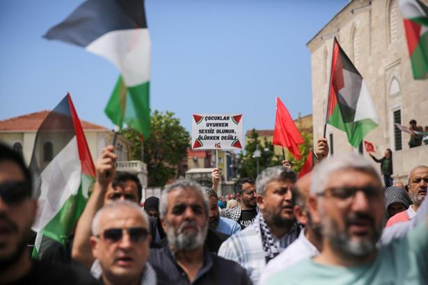 İstanbul'da Filistin’in özgürlüğü için yürüyüş düzenlendi
