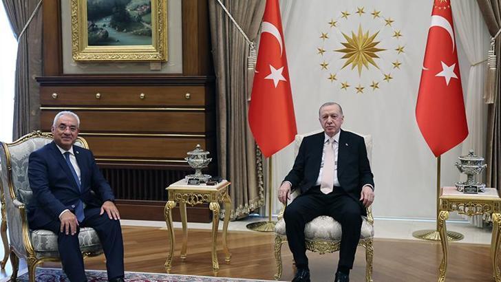 Cumhurbaşkanı Erdoğan, DSP Genel Başkanı Aksakal'ı kabul etti