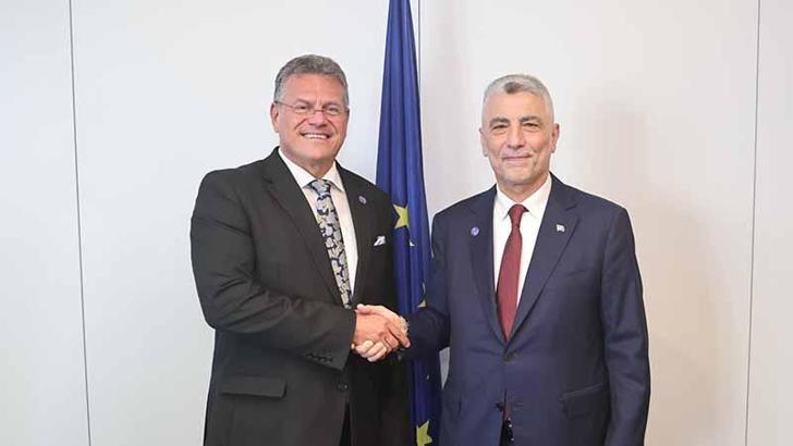 Bakan Bolat, AB Komisyonu Ticaretten Sorumlu Üyesi Maros Sefcovic ile görüştü