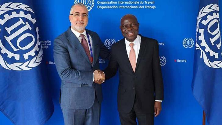 Bakan Işıkhan, Uluslararası Çalışma Örgütü Direktörü Houngbo ile görüştü