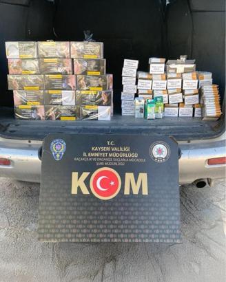 Kayseri’de kaçak sigara operasyonu: 1 gözaltı