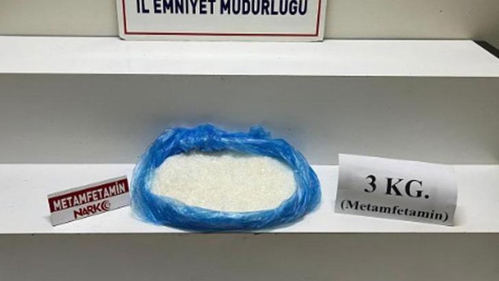 Edremit’te 3 kilo metamfetamin ele geçirildi