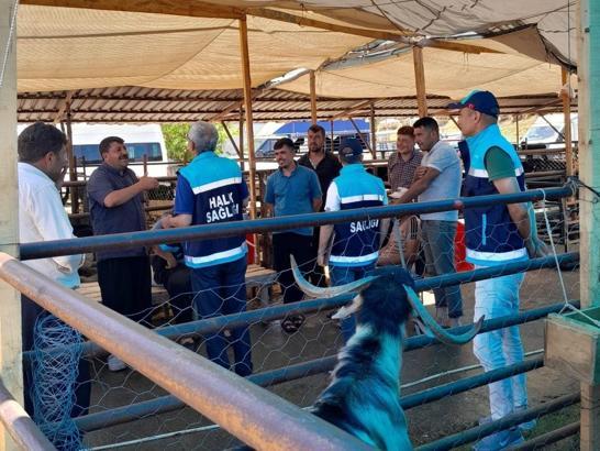 Halk sağlığı ekiplerinden, kurbanlık satış yerlerinde bilgilendirme çalışması