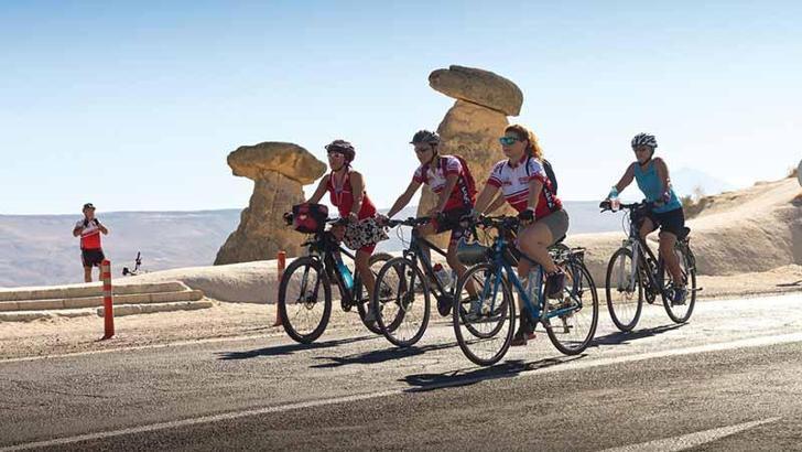 Kapadokya'da bisiklet heyecanı geri dönüyor