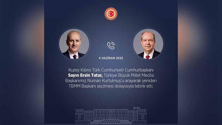 TBMM Başkanı Kurtulmuş, KKTC Cumhurbaşkanı Tatar ile görüştü