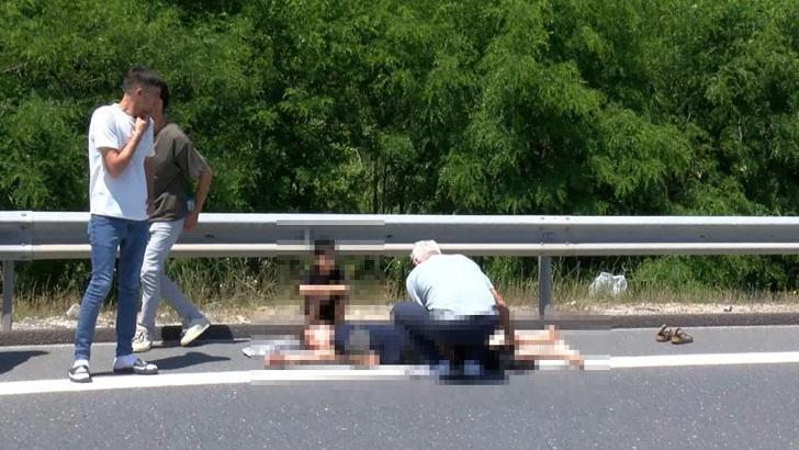 Kuzey Marmara Otoyolu'nda kaza; ambulans gelene kadar annesinin başucundan ayrılmadı