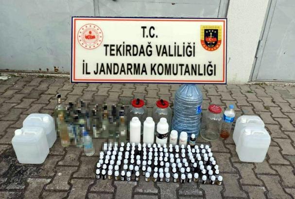 Tekirdağ'da sahte içki ele geçirildi