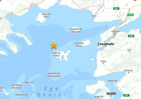 Çanakkale açıklarında 4.6 büyüklüğünde deprem
