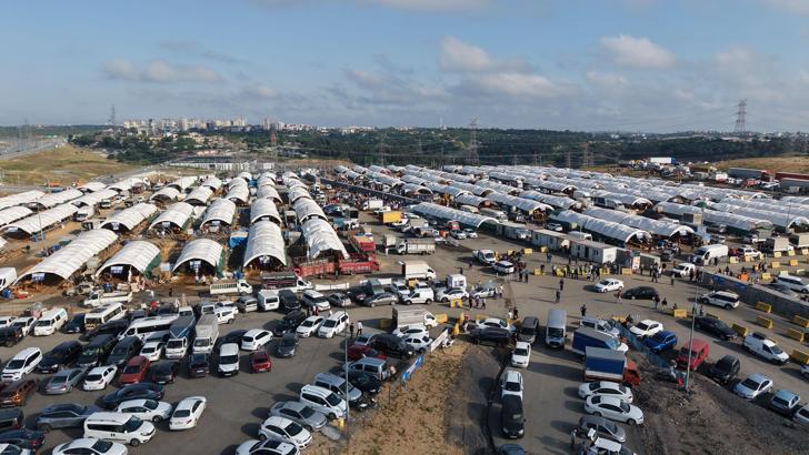 İstanbul - Kurban kesim alanlarında yoğunluk / Havadan görüntülendi