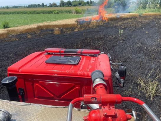 Kadirli'de 20 dönüm buğday yandı