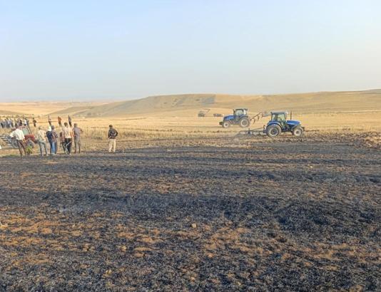 Diyarbakır’da anız yangını; 30 dönüm arazi yandı