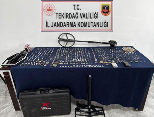 Tekirdağ'da 1014 tarihi sikke ve obje ele geçirildi