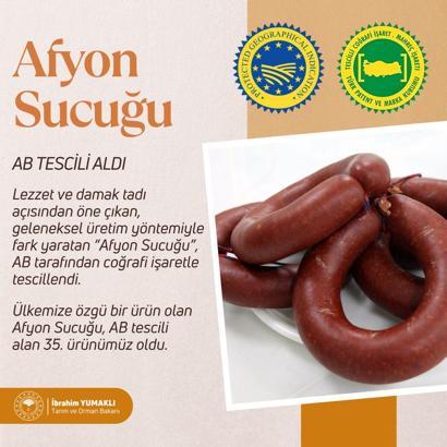 'Afyon sucuğu'na, AB'den coğrafi işaret tescili