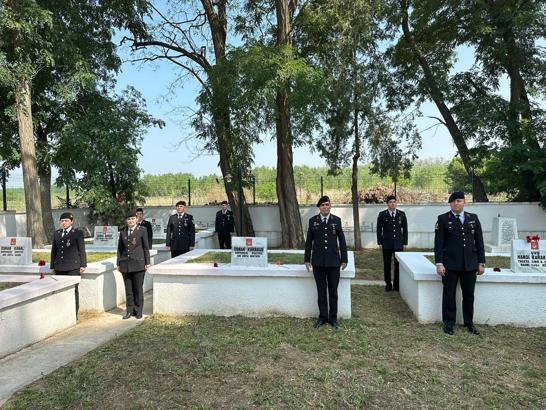 Edirne'de jandarmanın kuruluş yıl dönümünde şehitler anıldı