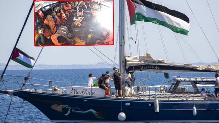 Madleen gemisindeki 2'si Türk 6 aktivist sınır dışı edilmek üzere havalimanına götürüldü