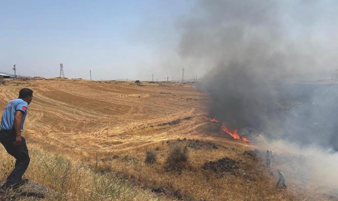 Gaziantep’te anız yangını; 300 dönüm alanda etkili oldu