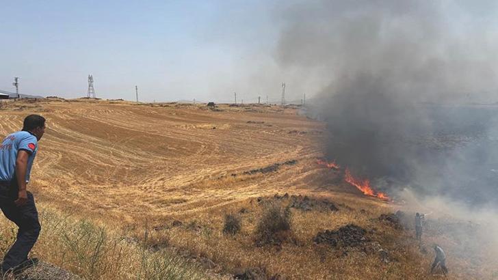 Gaziantep’te anız yangını; 300 dönüm alanda etkili oldu
