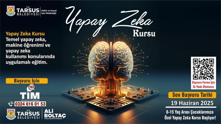 Tarsus’ta çocuklara özel yapay zeka kursu başlıyor