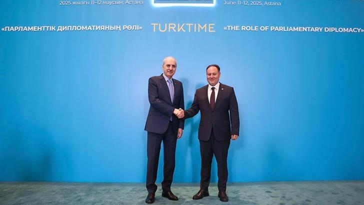 TBMM Başkanı Kurtulmuş, KKTC Cumhuriyet Meclisi Başkanı Öztürkler ile görüştü