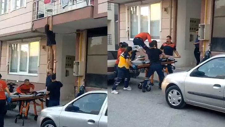 'İntihar' ihbarında bulundu, ekipler ayrılacağı sırada balkondan atlamaya kalkıştı