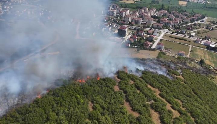 Tokat’ta maki yangınında 15 dönüm alan zarar gördü