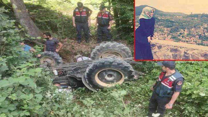 Traktör, dere yatağına devrildi; 2 çocuk annesi öldü