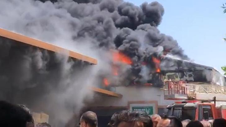 Antalya'da fide üretim tesisinde yangın