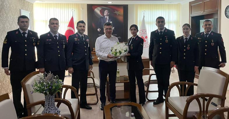 Jandarmadan Kaymakam Şahin'e ziyaret