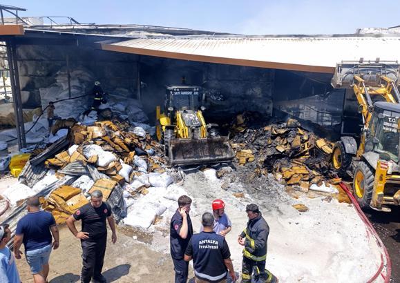 Antalya'da fide üretim tesisinde yangın (2) - Yeniden