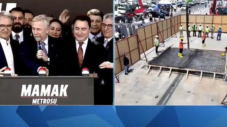 Ankara'da 'Mamak Metrosu'nun temeli atıldı