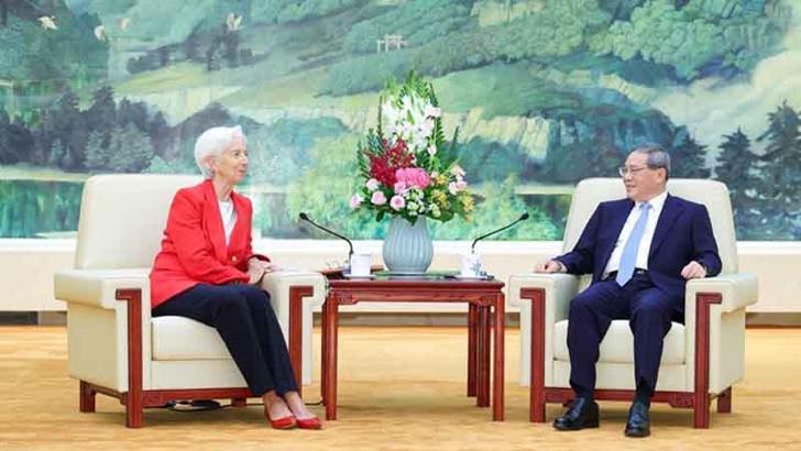 Çin Başbakanı Li Qiang, Avrupa Merkez Bankası Başkan Christine Lagarde'la görüştü