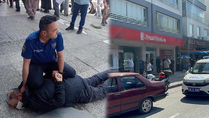 Eskişehir'de bankaya tüfekle girip kredi isteyen şüpheli gözaltına alındı