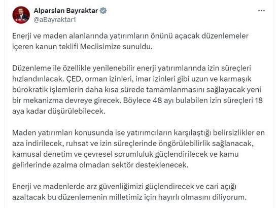 Enerji ve maden alanlarına yönelik düzenlemeler içeren kanun teklifi TBMM'de