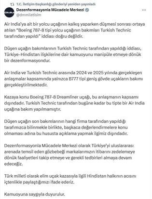 DMM: Düşen yolcu uçağının bakımlarının Türk firması tarafından yapıldığı iddiası doğru değildir