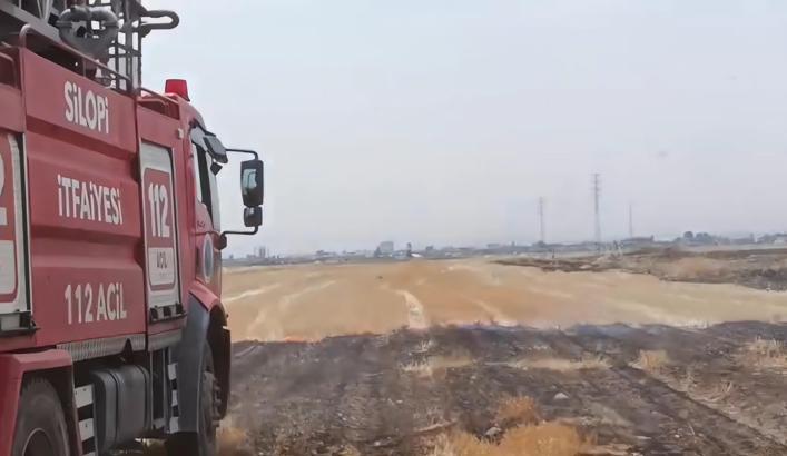 Silopi’de çıkan anız yangını, söndürüldü
