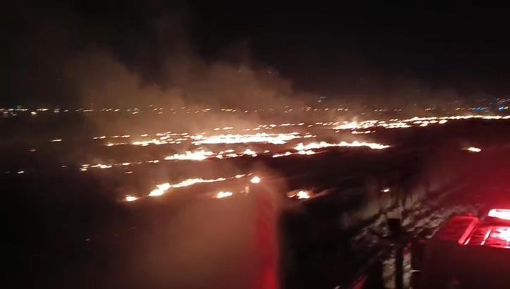 Silopi'de çıkan yangında 100 dönüm arazi zarar gördü