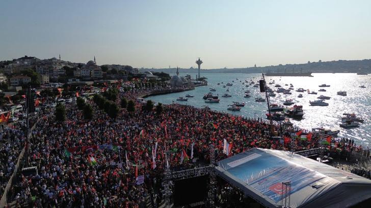 İstanbul- Üsküdar'da 'Özgür Gazze Mitingi' düzenlendi