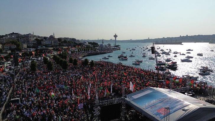 Üsküdar'da 'Özgür Gazze Mitingi' düzenlendi