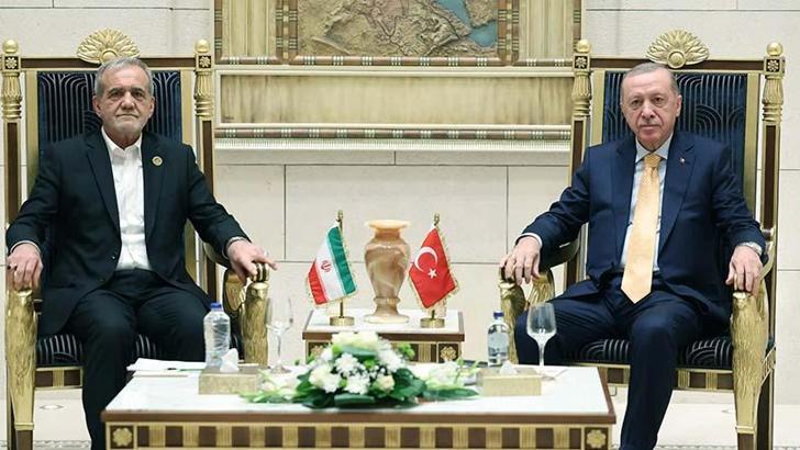 Cumhurbaşkanı Erdoğan, İran Cumhurbaşkanı Pezeşkiyan ile görüştü