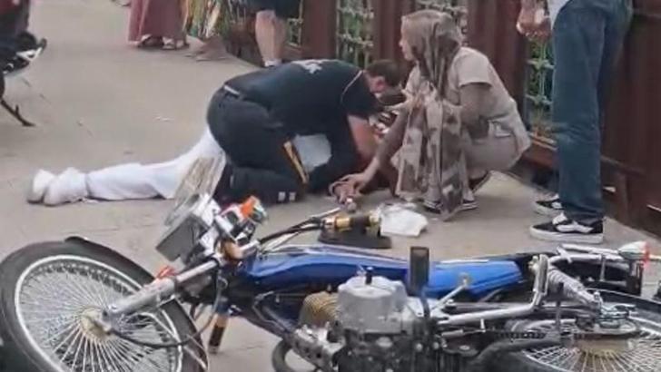 Ordu’da motosikletin çarptığı yaya yaralandı