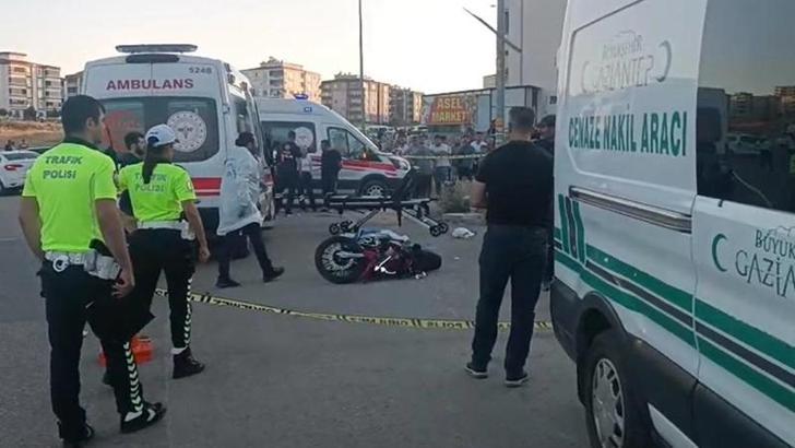 Gaziantep’te otomobille çarpışan motosiklet sürücüsü öldü