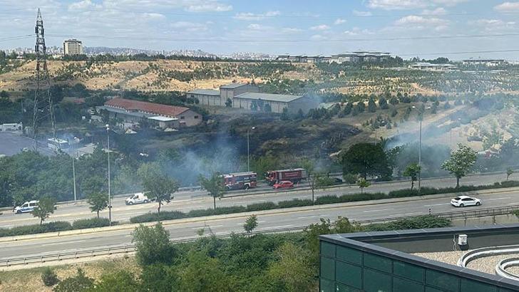 Ankara'da AOÇ arazisinde örtü yangını - Güncel Gündem Haberleri
