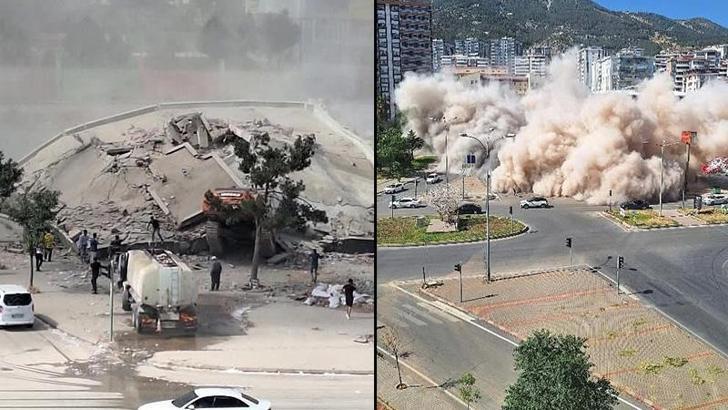 İş makinesi operatörü, yıktığı binanın altında kalıp, hayatını kaybetti