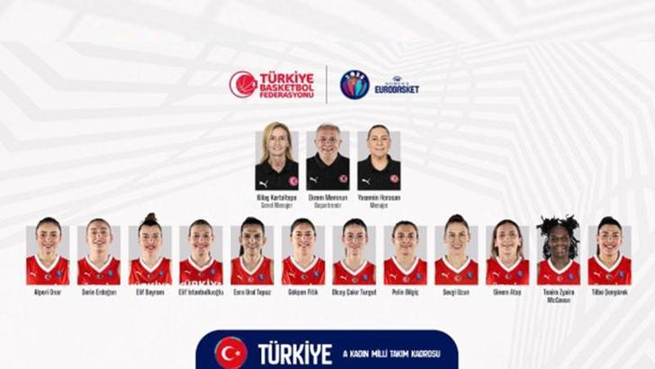 A Milli Kadın Basketbol Takımı’nın 12 kişilik Avrupa Şampiyonası kadrosu belli oldu