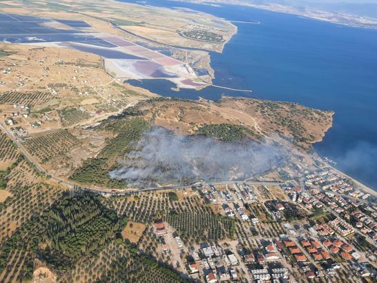 İzmir'de maki yangını