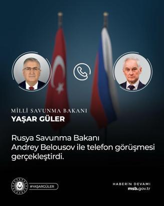 Bakan Güler, Rus mevkidaşı Belousov telefonda görüştü