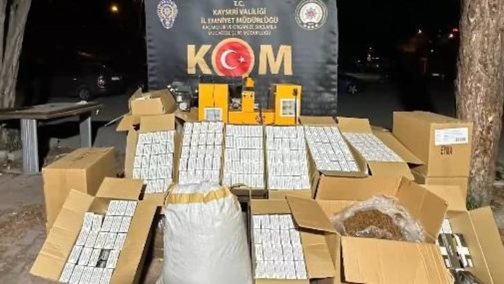 Kayseri’de kaçak sigara operasyonu: 1 gözaltı